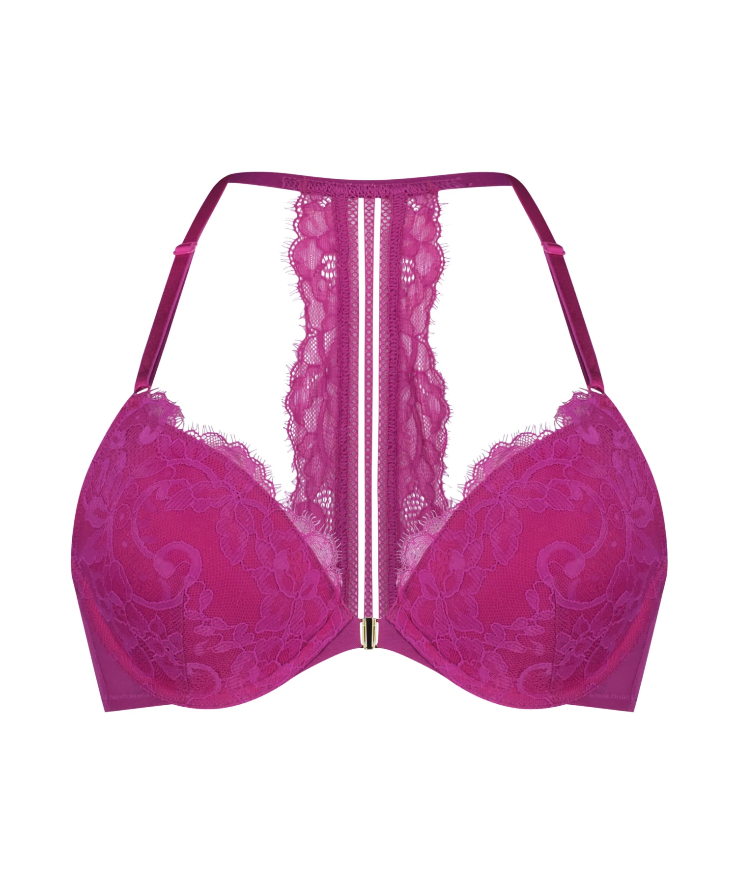 Saffron Padded Underwired Push-Up Bra - Pink 6 Saffron Padded Underwired Push-Up Bra - Pink - Image 6
