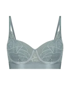 Luna Padded Underwired Longline Bra - Blue -Deals Bare Bralettes Store 202672 5 scaled