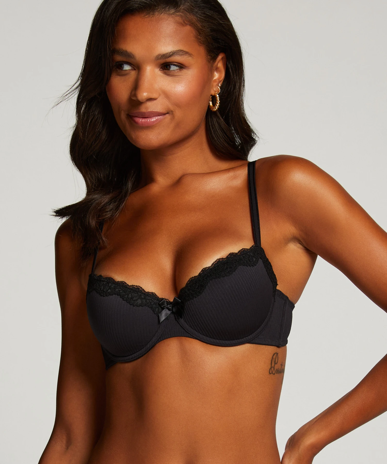 Lola Padded Underwired Bra - Black 1 Lola Padded Underwired Bra - Black