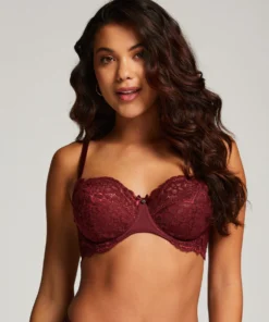 Marine Non-Padded Underwired Bra - Red