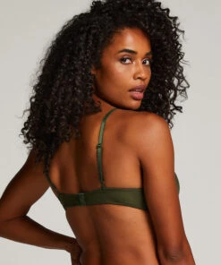 Plunge Padded Underwired Bra - Green -Deals Bare Bralettes Store 202711 4