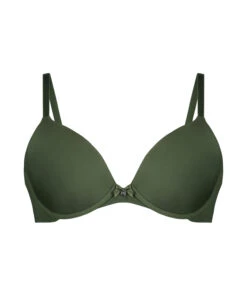 Plunge Padded Underwired Bra - Green -Deals Bare Bralettes Store 202711 5