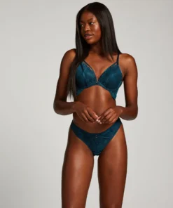 Riri Padded Underwired Push-Up Bra - Blue -Deals Bare Bralettes Store 202728 3 scaled