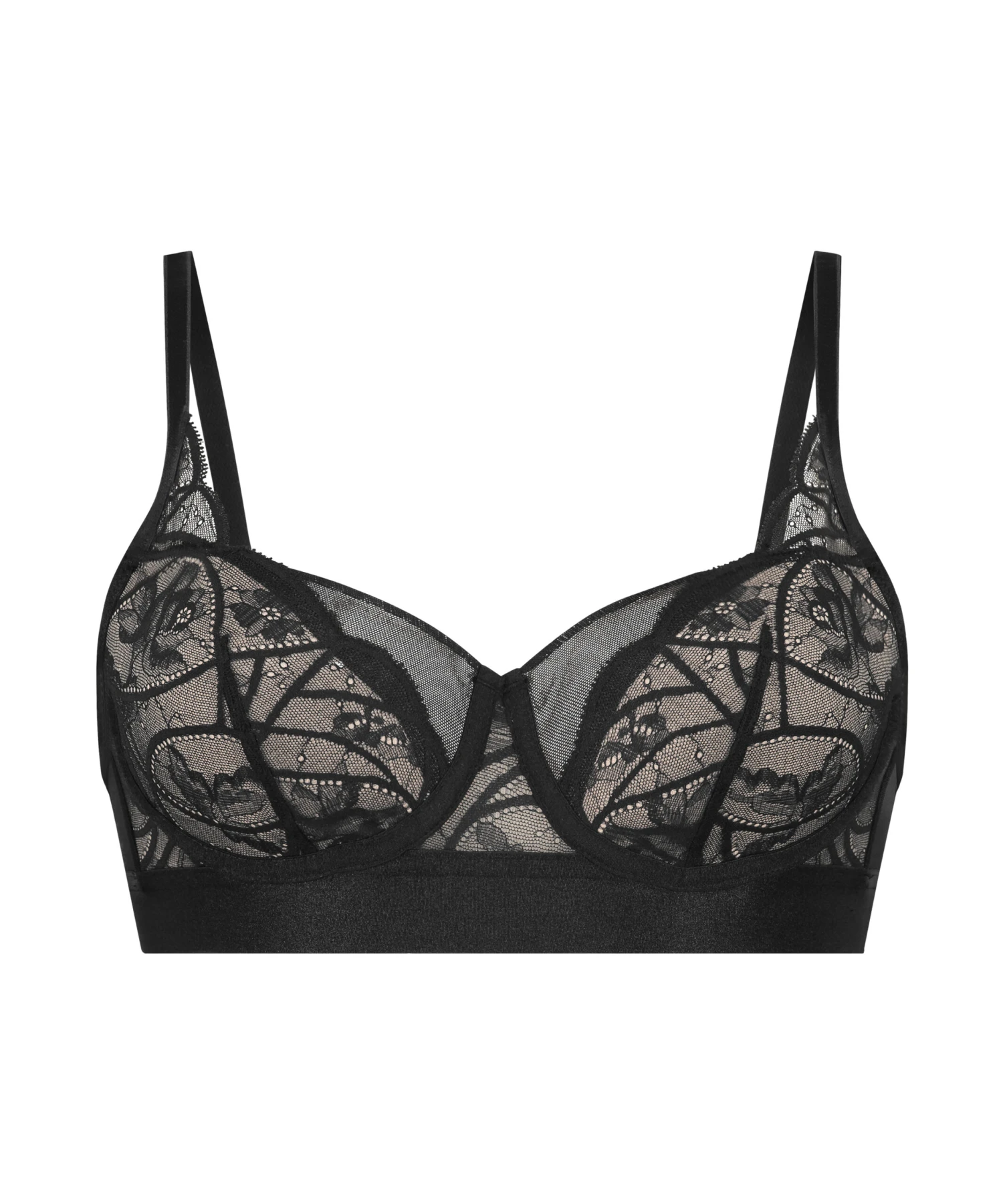 Luna Padded Underwired Longline Bra - Black 5 Luna Padded Underwired Longline Bra - Black - Image 5
