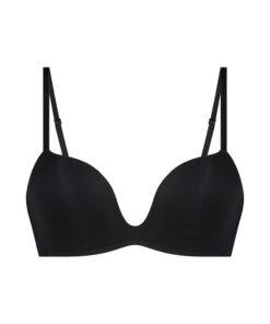 Deep-V Padded Underwired Push-Up Bra - Black -Deals Bare Bralettes Store 202741 5