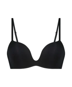 Deep-V Padded Underwired Push-Up Bra - Black 8 Deep-V Padded Underwired Push-Up Bra - Black -Deals Bare Bralettes Store 202741 5 scaled