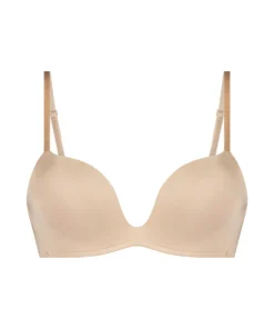 Deep-V Padded Underwired Push-Up Bra - Beige -Deals Bare Bralettes Store 202742 5 scaled