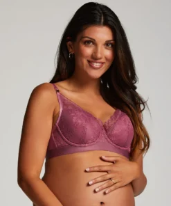 Adelaide Padded Underwired Maternity Bra - Purple