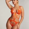 Private Open Crotch Mitzy Body - Orange