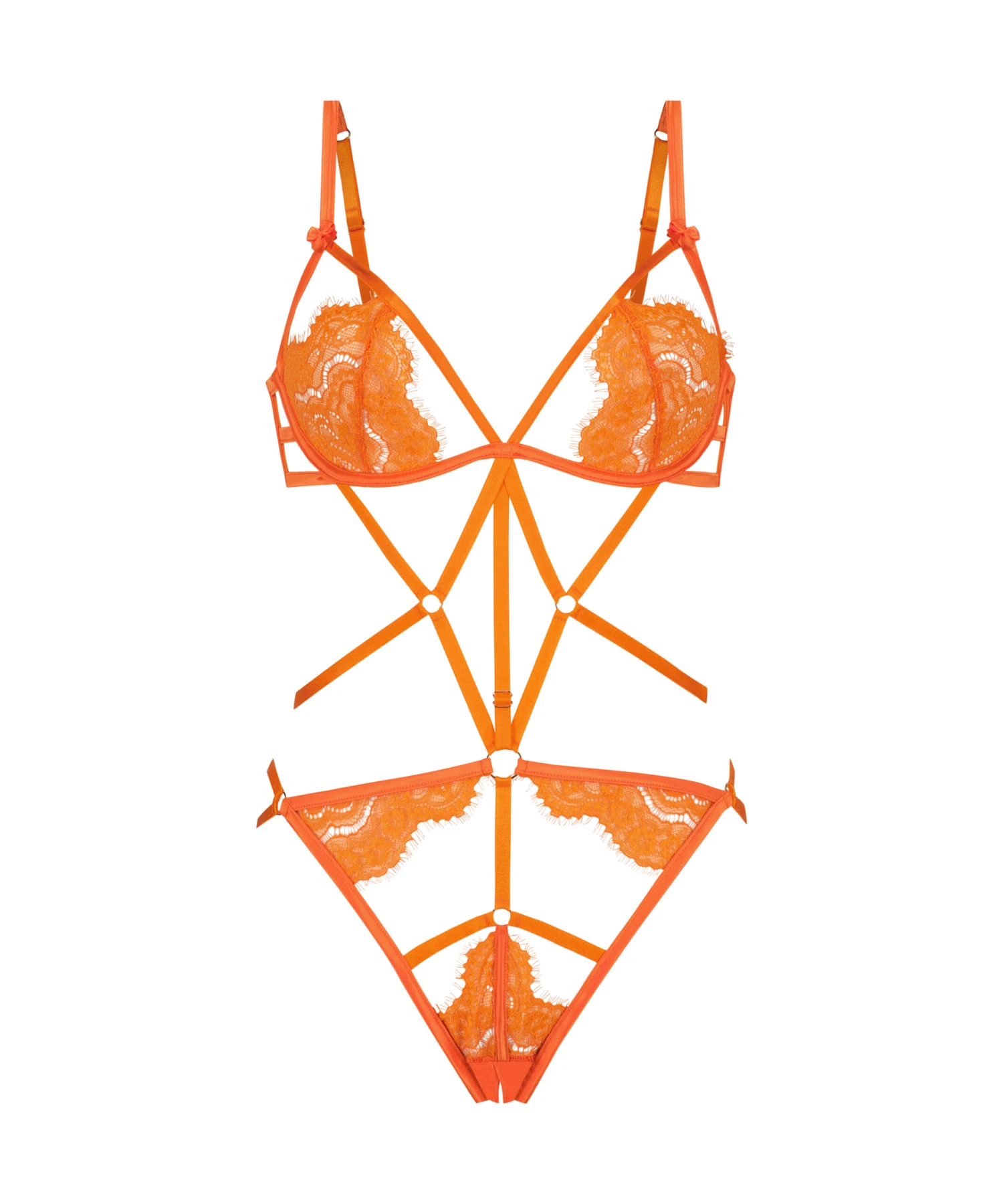 Private Open Crotch Mitzy Body - Orange 5 Private Open Crotch Mitzy Body - Orange - Image 5
