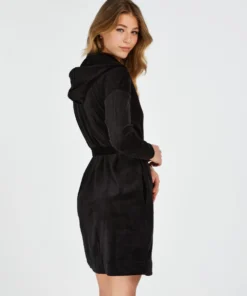 Velours Bathrobe - Black -Deals Bare Bralettes Store 203048 4 scaled