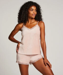 Velours Rib Shorts - Pink