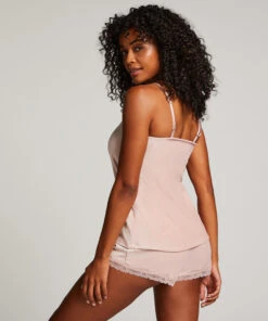 Velours Rib Shorts - Pink -Deals Bare Bralettes Store 203155 4