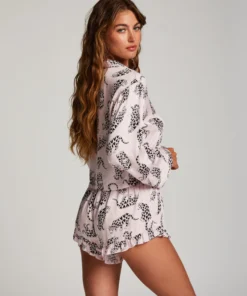 Twill Long-sleeved Pyjama Top - Pink -Deals Bare Bralettes Store 203159 4 scaled