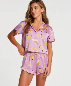 Satin Shorts - Purple