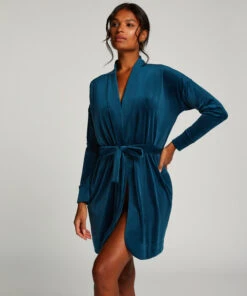 Velours Bathrobe - Blue