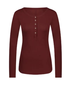 Long-Sleeved Pyjama Top - Brown -Deals Bare Bralettes Store 203175 5 scaled