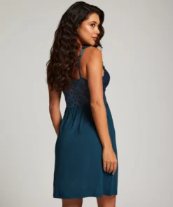 Nora Lace Slip Dress - Blue -Deals Bare Bralettes Store 203182 4 scaled