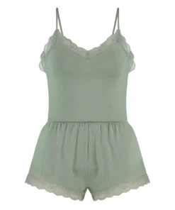 Cami Short Pyjama Set - Green -Deals Bare Bralettes Store 203189 5