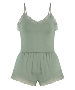 Cami Short Pyjama Set - Green -Deals Bare Bralettes Store 203189 5 scaled