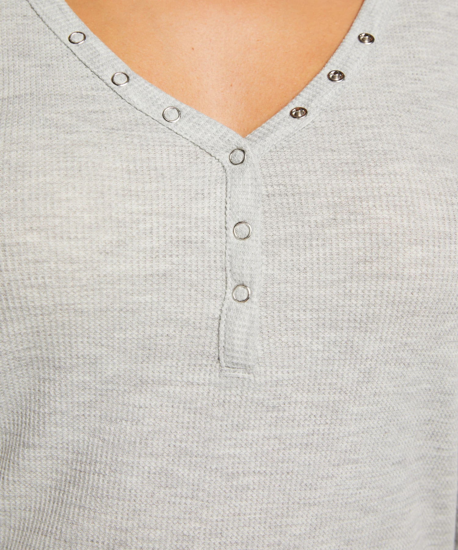 Long Sleeve Lace Pajama Set - Blue 2 Long Sleeve Lace Pajama Set - Blue - Image 2