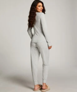 Long Sleeve Lace Pajama Set - Blue 7 Long Sleeve Lace Pajama Set - Blue -Deals Bare Bralettes Store 203190 4