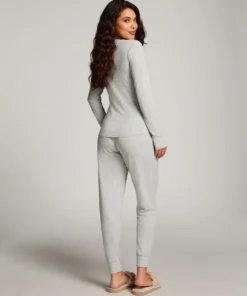 Long Sleeve Lace Pajama Set - Blue -Deals Bare Bralettes Store 203190 4 scaled