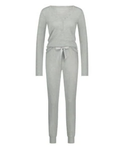 Long Sleeve Lace Pajama Set - Blue 8 Long Sleeve Lace Pajama Set - Blue -Deals Bare Bralettes Store 203190 5