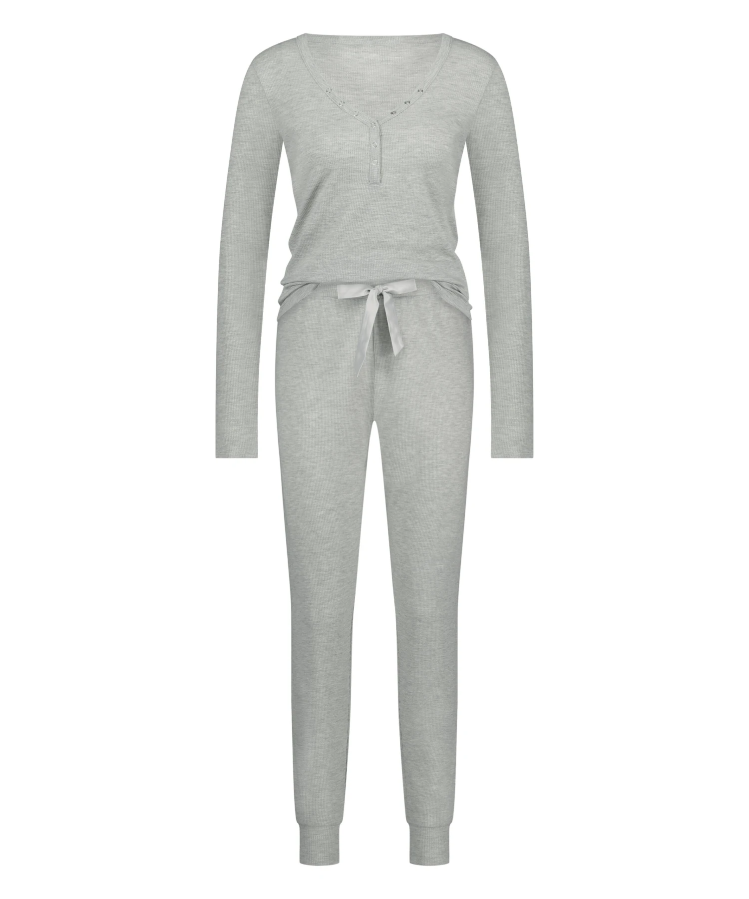 Long Sleeve Lace Pajama Set - Blue 4 Long Sleeve Lace Pajama Set - Blue - Image 4