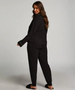 Long Sleeve Lace Pajama Set - Black 11 Long Sleeve Lace Pajama Set - Black -Deals Bare Bralettes Store 203193 13