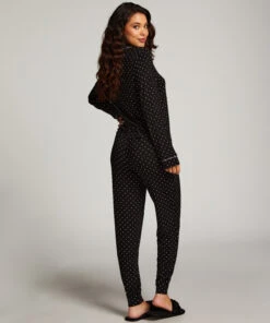 Long Sleeve Lace Pajama Set - Black 9 Long Sleeve Lace Pajama Set - Black -Deals Bare Bralettes Store 203193 4