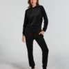Velours Jogging Pants - Black