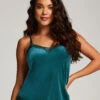 Velours Lace Cami Top - Blue