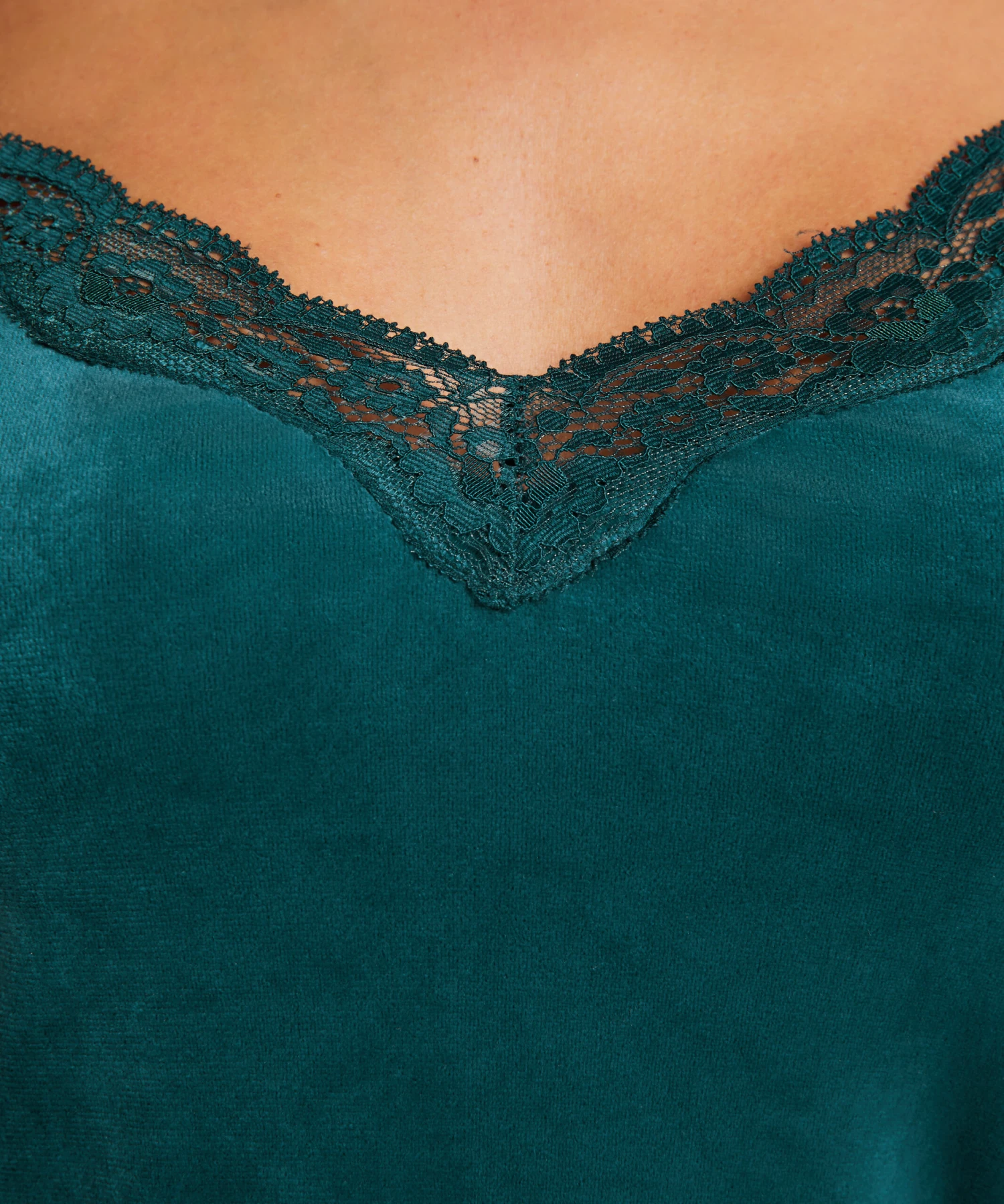 Velours Lace Cami Top - Blue 2 Velours Lace Cami Top - Blue - Image 2