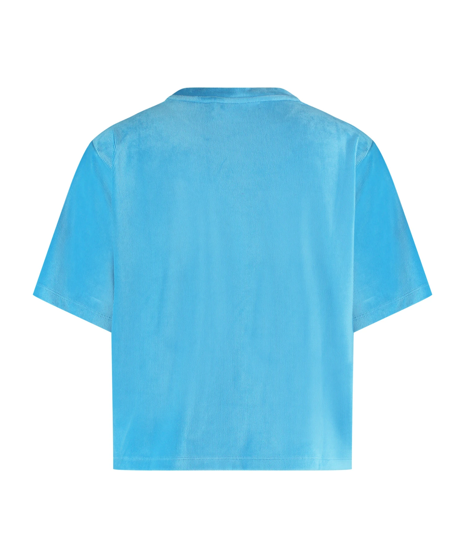 Rib Velours Top - Blue 6 Rib Velours Top - Blue - Image 6