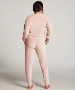 Velour Rib Jogging Pants - Pink -Deals Bare Bralettes Store 203215 4 scaled