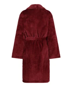 Short Fleece Ribbed Bathrobe - Red -Deals Bare Bralettes Store 203230 6 scaled