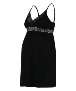 Maternity Lace Slip Dress - Black -Deals Bare Bralettes Store 203235 5