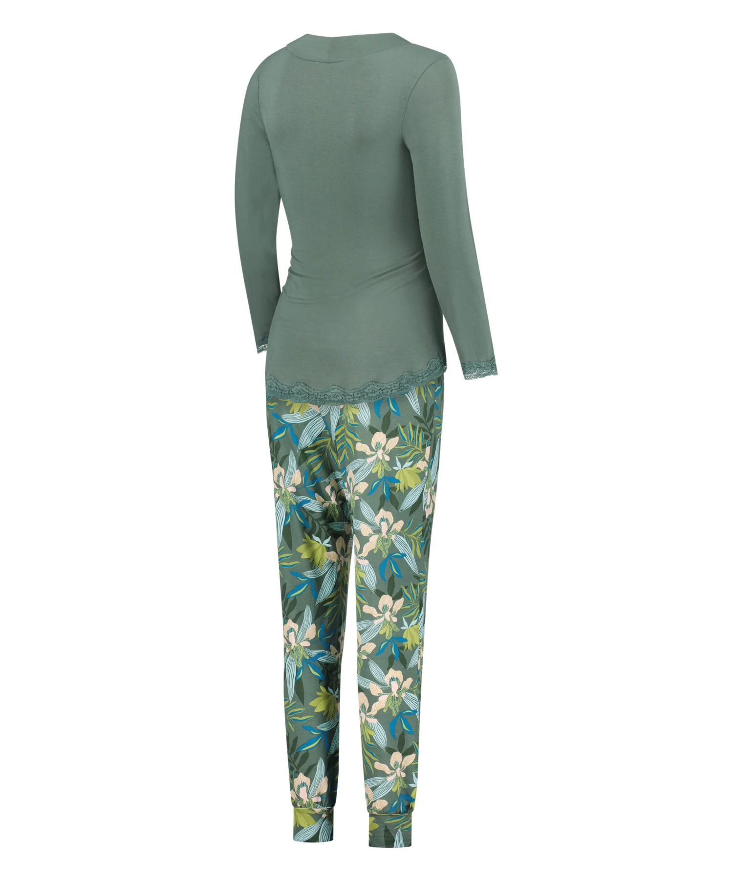 Maternity Nursing Pyjama Set - Green 5 Maternity Nursing Pyjama Set - Green - Image 5