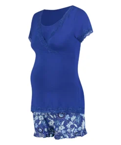 Maternity Nursing Pyjama Set - Blue -Deals Bare Bralettes Store 203238 5 scaled