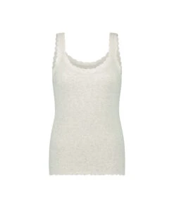 Ribbed Lace Singlet - Grey 10 Ribbed Lace Singlet - Grey -Deals Bare Bralettes Store 203290 5