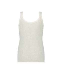 Ribbed Lace Singlet - Grey 11 Ribbed Lace Singlet - Grey -Deals Bare Bralettes Store 203290 6