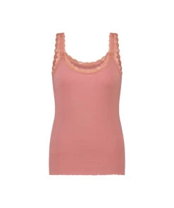Ribbed Lace Singlet - Pink 10 Ribbed Lace Singlet - Pink -Deals Bare Bralettes Store 203300 5