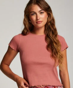 Short Sleeve Cotton Shirt - Pink