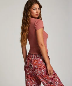 Short Sleeve Cotton Shirt - Pink -Deals Bare Bralettes Store 203302 4