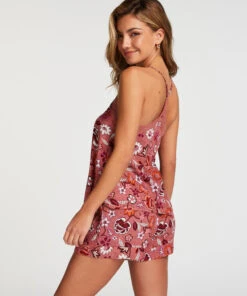 Woven Lace Cami Top - Pink -Deals Bare Bralettes Store 203307 4