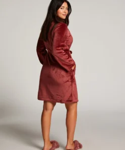 Fleece Bathrobe - Pink -Deals Bare Bralettes Store 203311 4 scaled