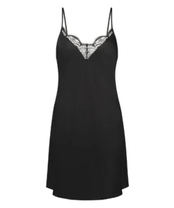 Satin Slip Dress - Black -Deals Bare Bralettes Store 203312 5 scaled
