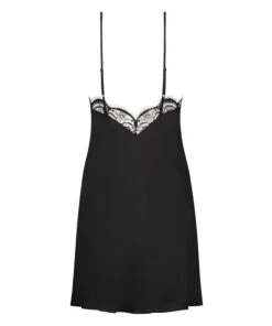 Satin Slip Dress - Black -Deals Bare Bralettes Store 203312 6