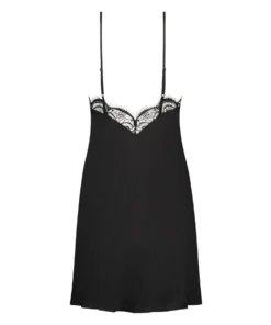 Satin Slip Dress - Black -Deals Bare Bralettes Store 203312 6 scaled